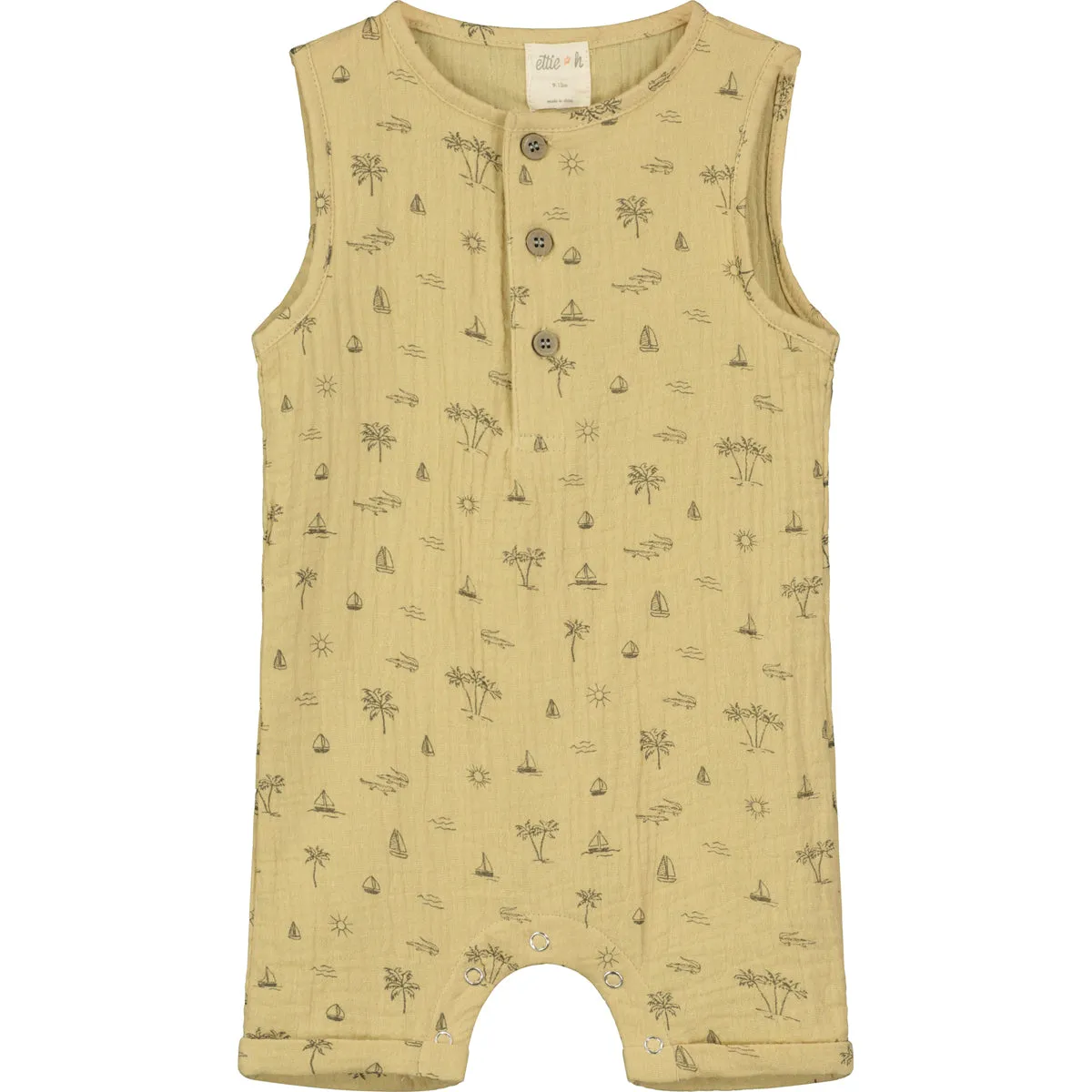 Arlo Romper in Sand Island Boats