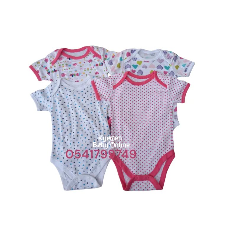 Baby Girl  Body Suit ( George Baby, 4pcs) Multicolors.