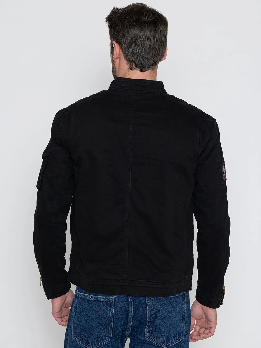 BLACK  ROCKER JACKET.