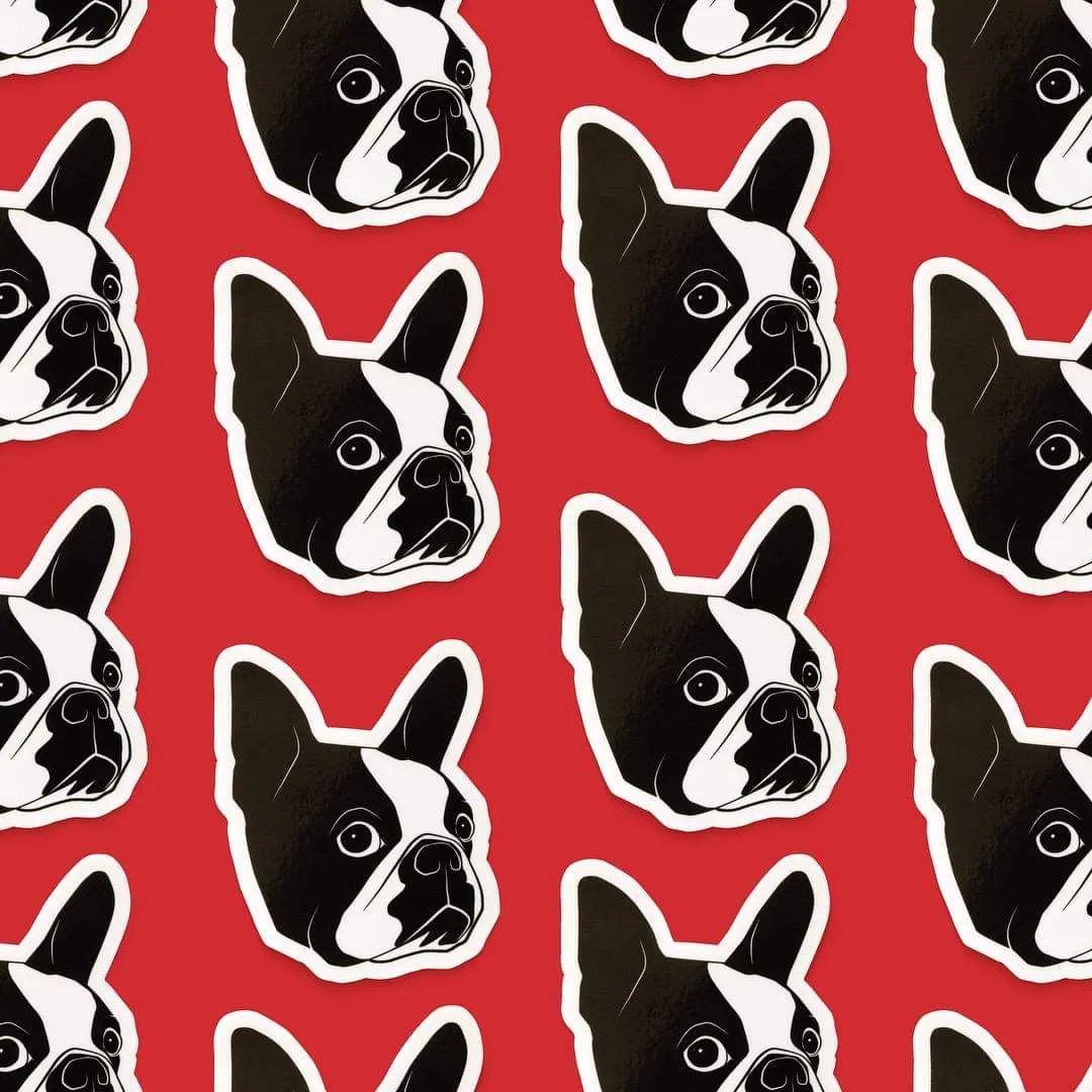 Boston Terrier Sticker (Smarty Pants Paper)