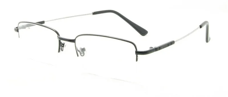 Brightzone Unisex Square Eyeglasses Semi Rim Alloy B8519