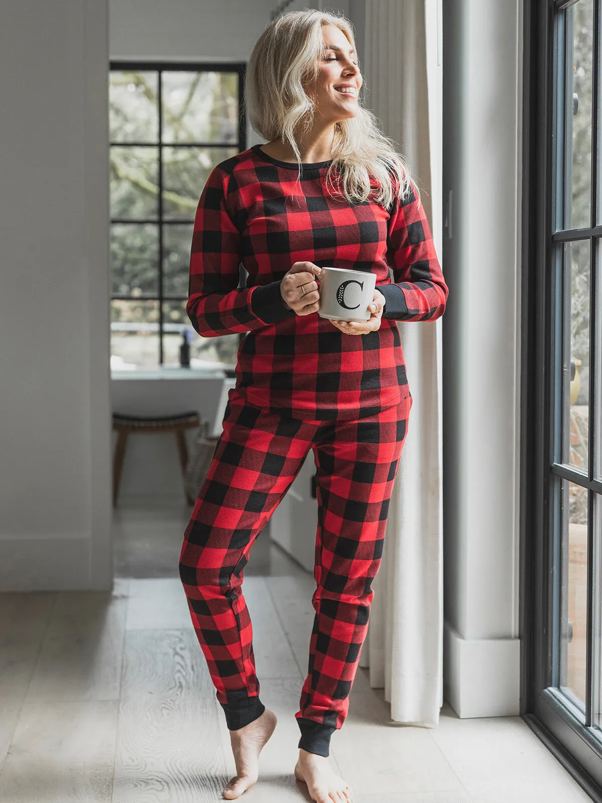 Buffalo Plaid Ladies Joggers