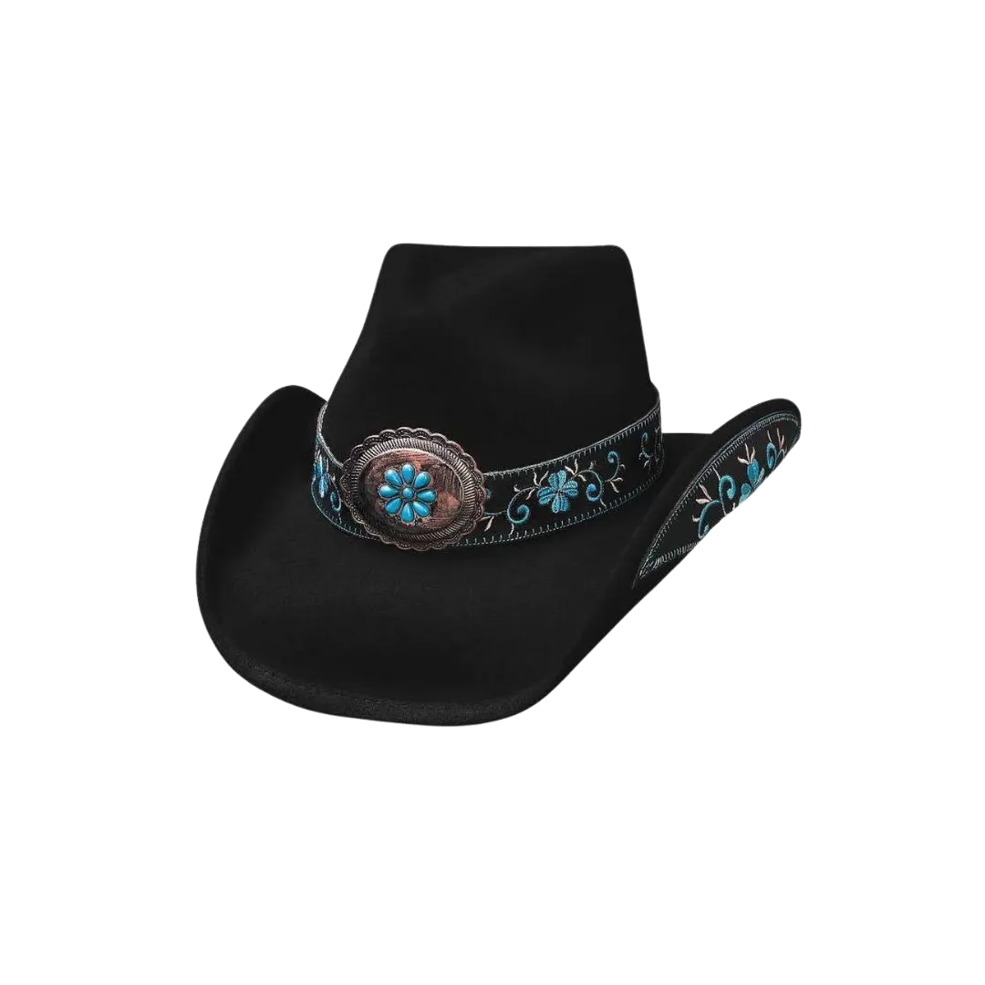 Bullhide Women's All For Good Shapeable Wool Cowboy Black And Blue Hat