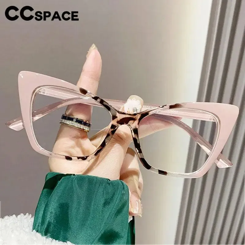 CCspace Women's Full Rim Square Cat Eye Plastic Eyeglasses 57427