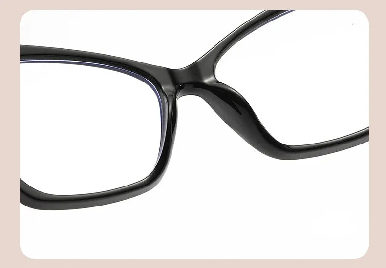 CCspace Women's Full Rim Square Cat Eye Plastic Eyeglasses 57427