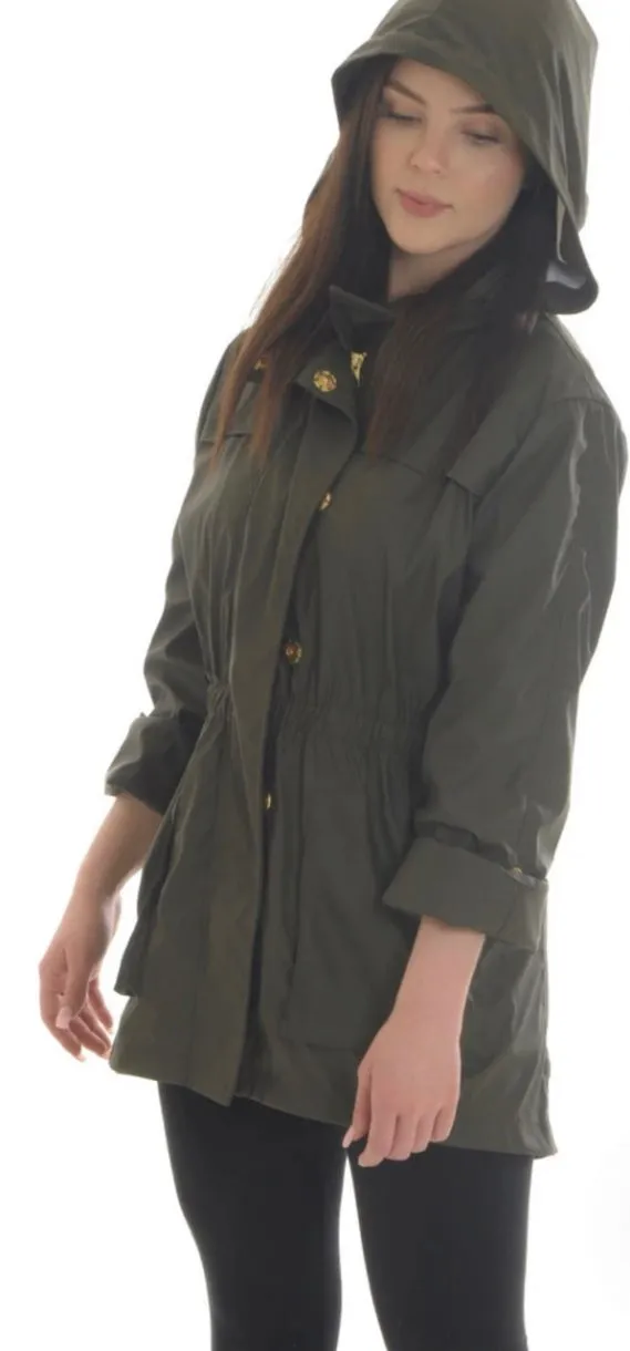 Ciao Milano Anna Waterproof Jacket Olive