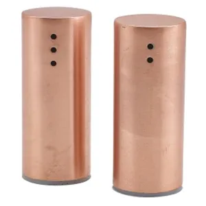 Copper Plated Straight Sided Salt & Pepper Set 7.5cm pack of 1