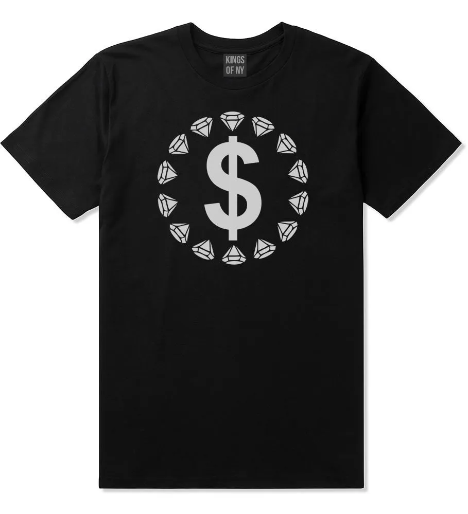 Diamonds Money Sign Logo T-Shirt