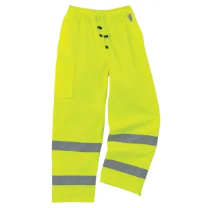 Ergodyne 24422 GloWear 8915 Supplemental Class E Rain Pants, Small, HV Lime