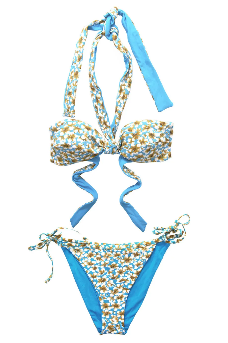 FASCIA Light Blue Floral Bandeau