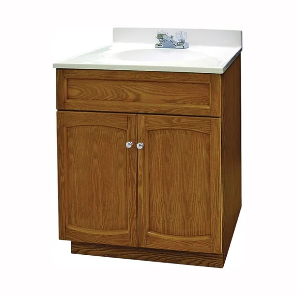 Foremost Heartland Pro Pack HEO2418-PP Bathroom Vanity Combo, Plywood, Oak, Free-Standing Installation