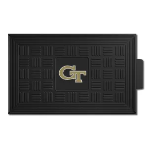 Georgia Tech Yellow Jackets Heavy Duty Vinyl Medallion Door Mat - 19.5in. x 31in.