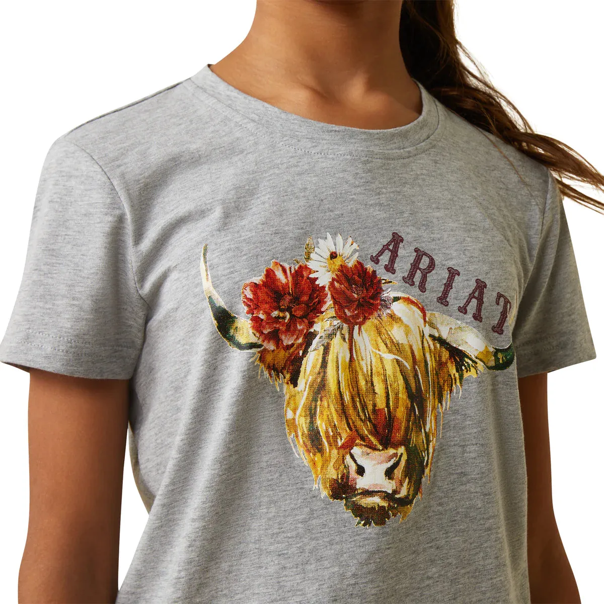 Girls Ariat Real Highlander Rose Tee