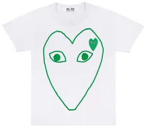 Green Outline Heart Tee Women