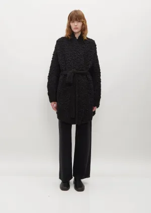 Handknit Matta Coat — Black Melange