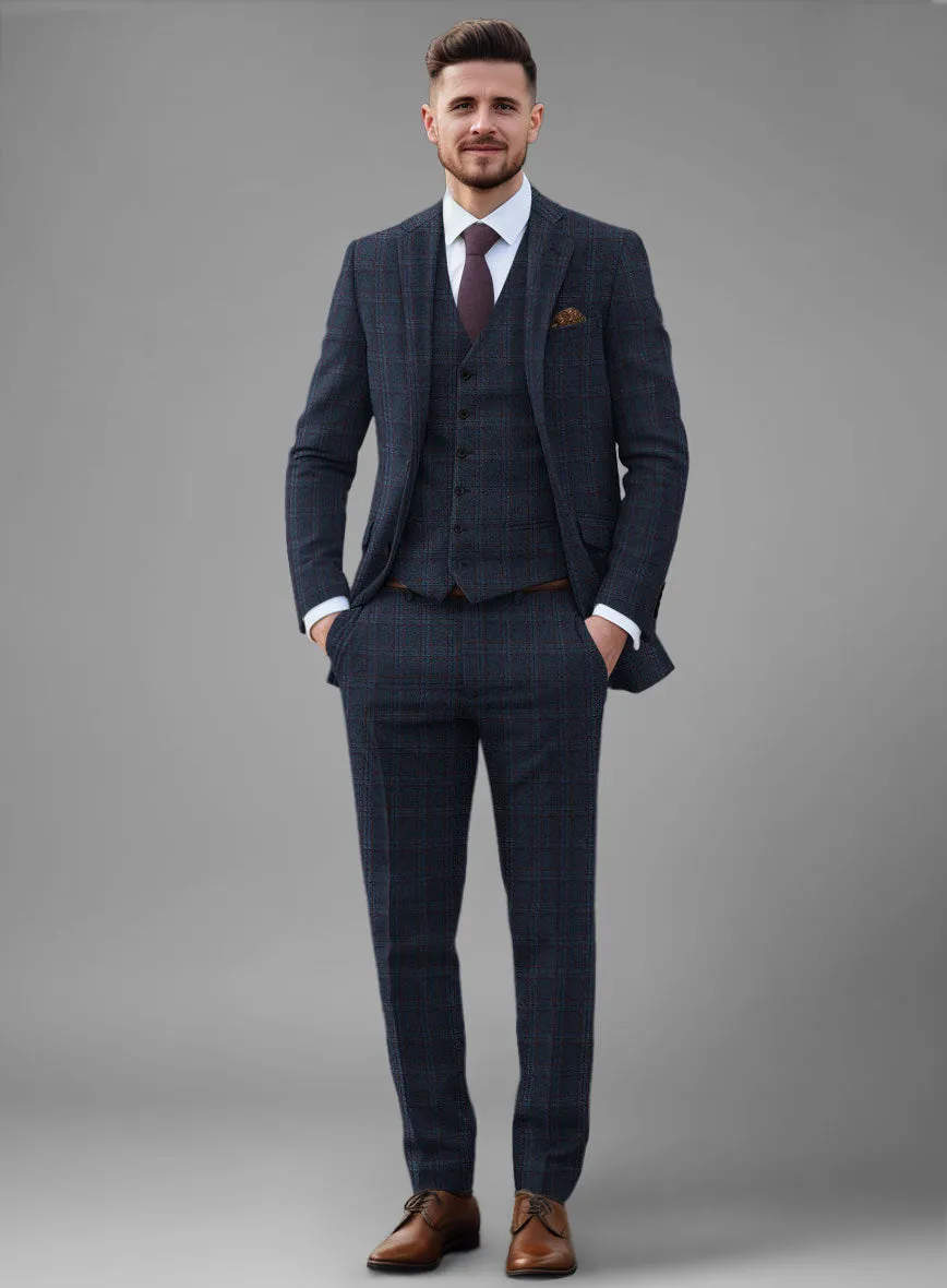 Italian Atessia Check Tweed Suit