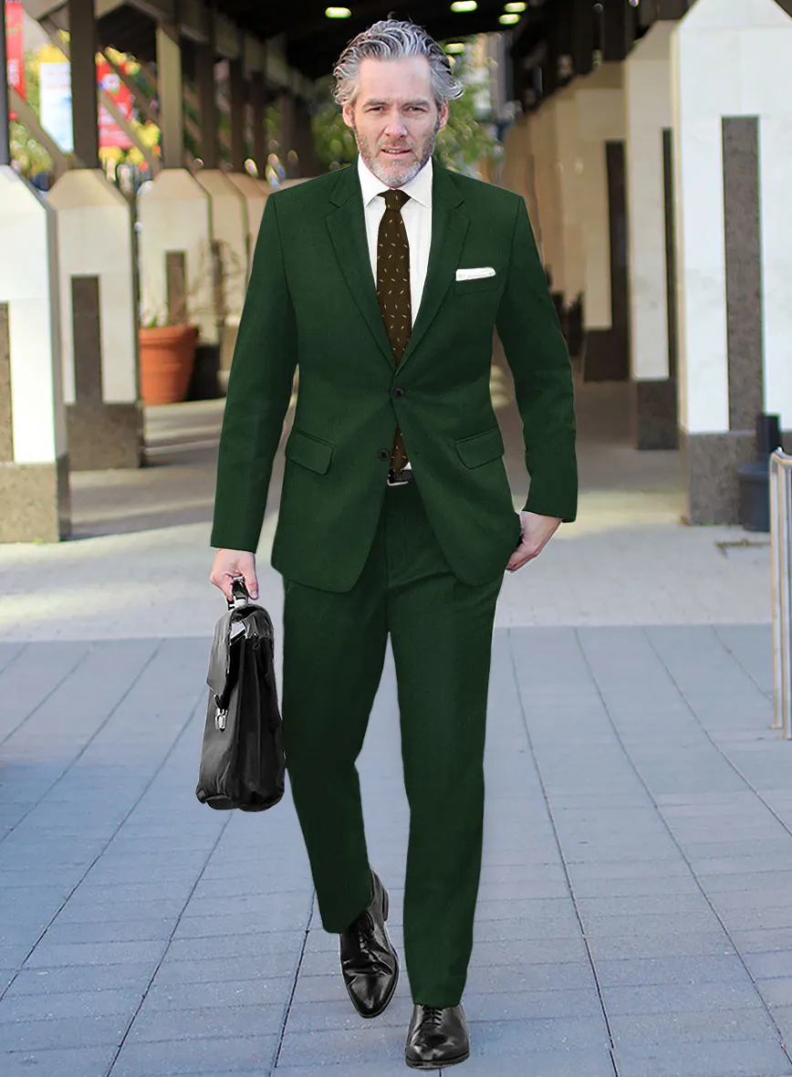 Italian Turna Green Flannel Suit