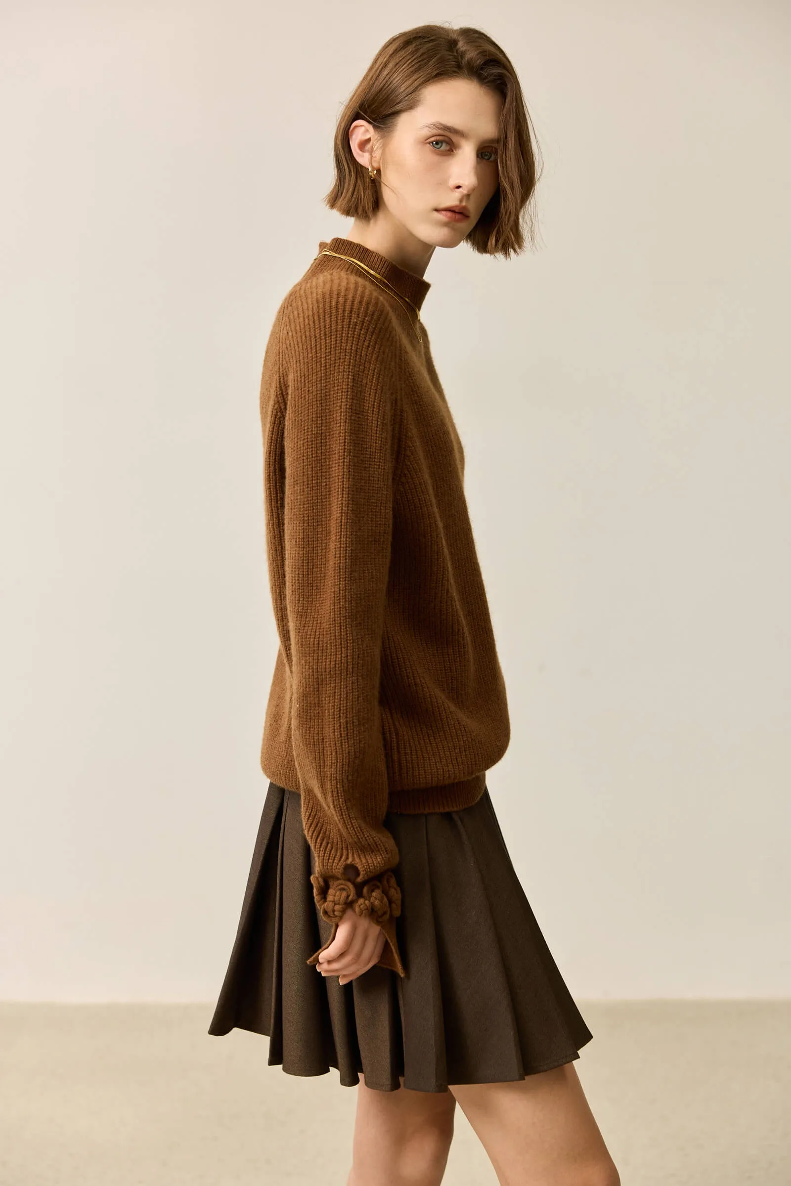 LILY Wool Blend Half-Turtleneck Sweater