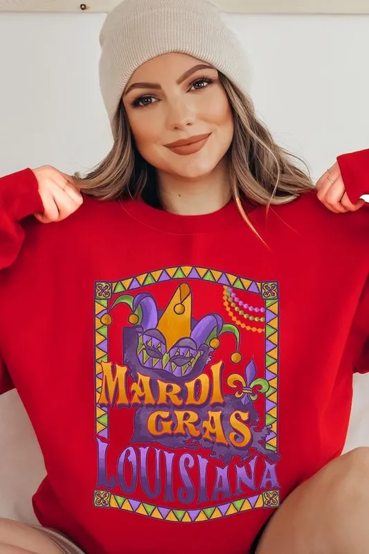 Louisiana Mardi Gras Graphic Plus Sweatshirts