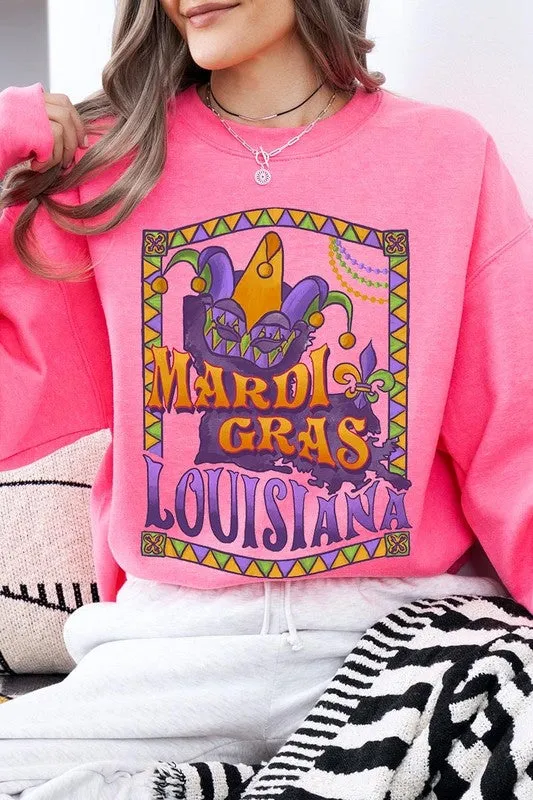 Louisiana Mardi Gras Graphic Plus Sweatshirts