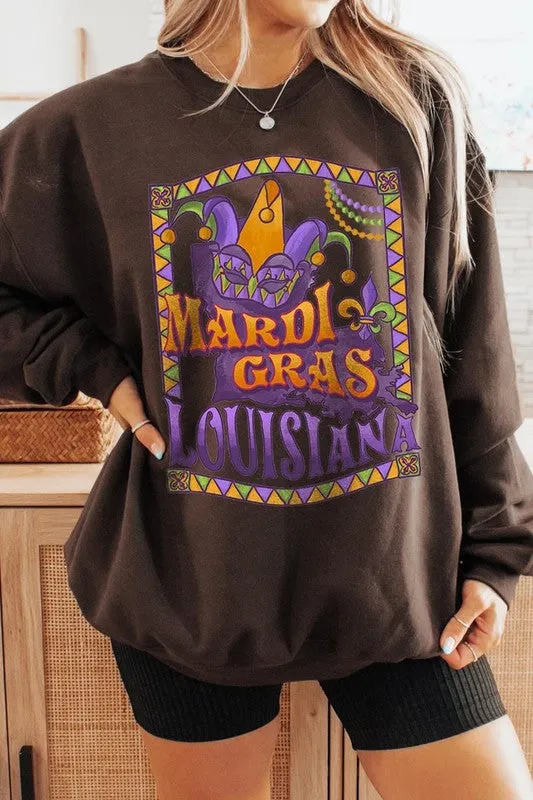 Louisiana Mardi Gras Graphic Plus Sweatshirts