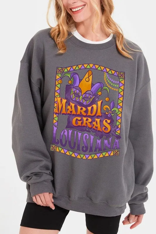 Louisiana Mardi Gras Graphic Plus Sweatshirts