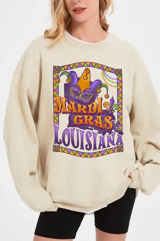 Louisiana Mardi Gras Graphic Plus Sweatshirts