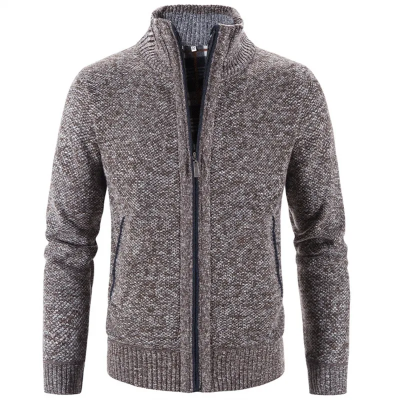 Men Knitted Sweater Slim Fit Cardigan Causal Sweaters Coats Solid Single Breasted Cardigan