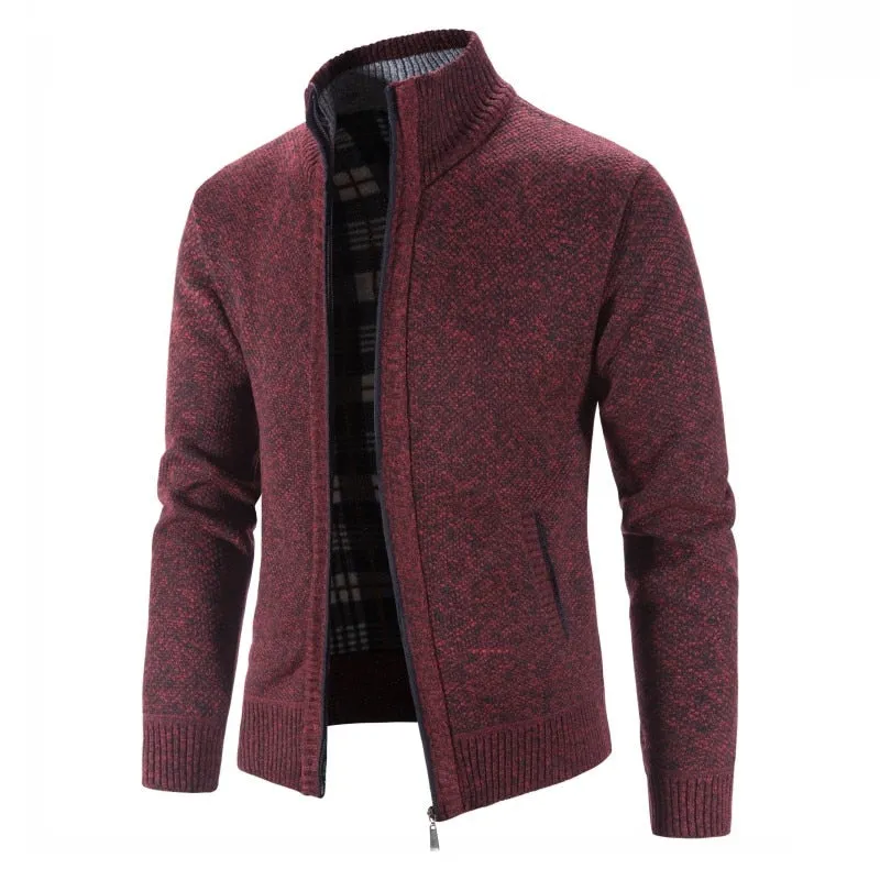 Men Knitted Sweater Slim Fit Cardigan Causal Sweaters Coats Solid Single Breasted Cardigan