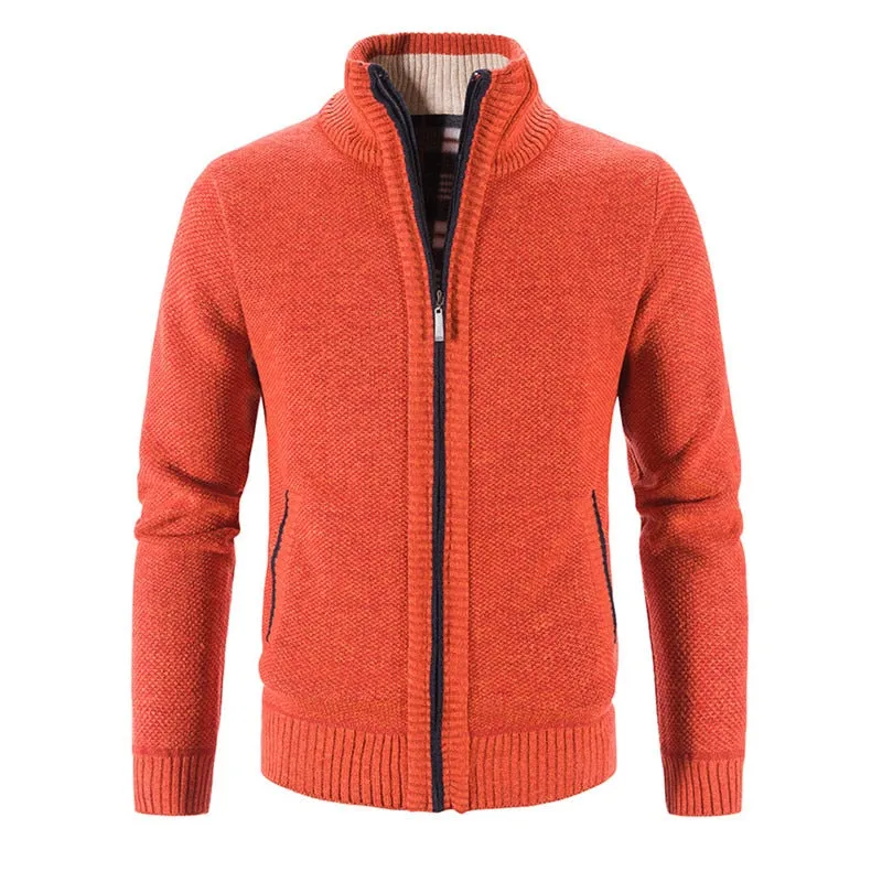 Men Knitted Sweater Slim Fit Cardigan Causal Sweaters Coats Solid Single Breasted Cardigan