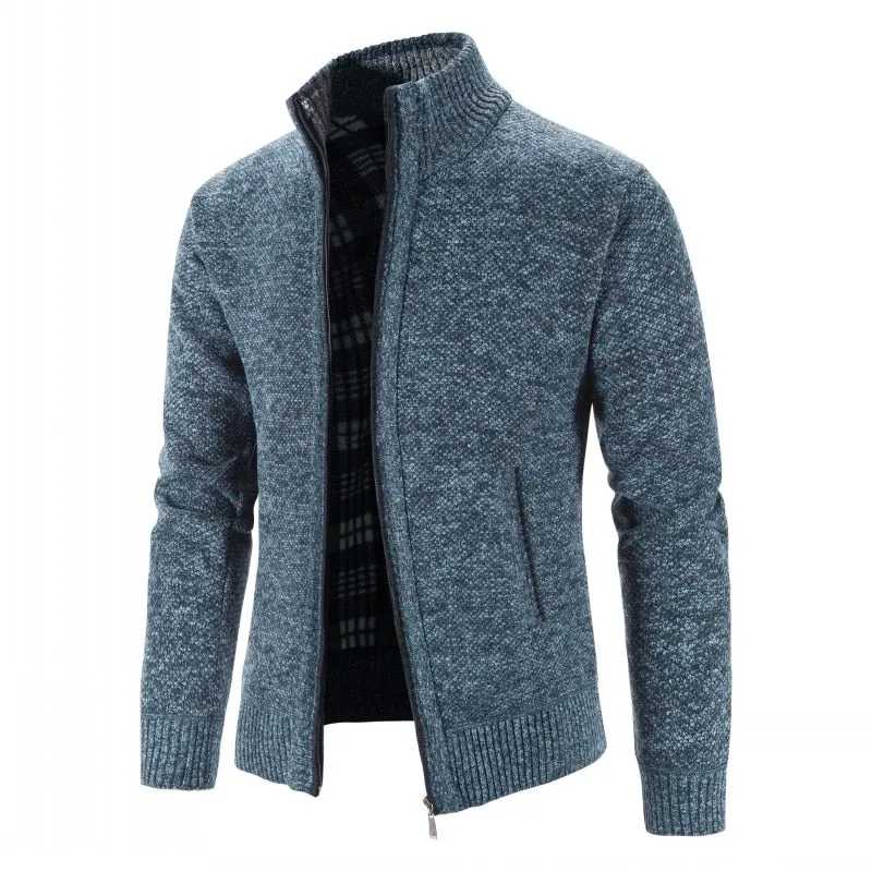 Men Knitted Sweater Slim Fit Cardigan Causal Sweaters Coats Solid Single Breasted Cardigan