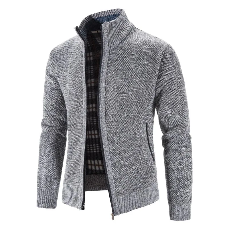 Men Knitted Sweater Slim Fit Cardigan Causal Sweaters Coats Solid Single Breasted Cardigan