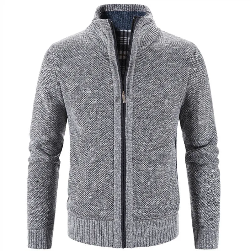 Men Knitted Sweater Slim Fit Cardigan Causal Sweaters Coats Solid Single Breasted Cardigan