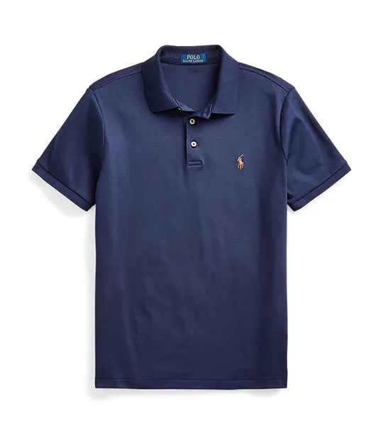 Men's Custom Slim Fit Soft Cotton Polo Shirt Refined Navy