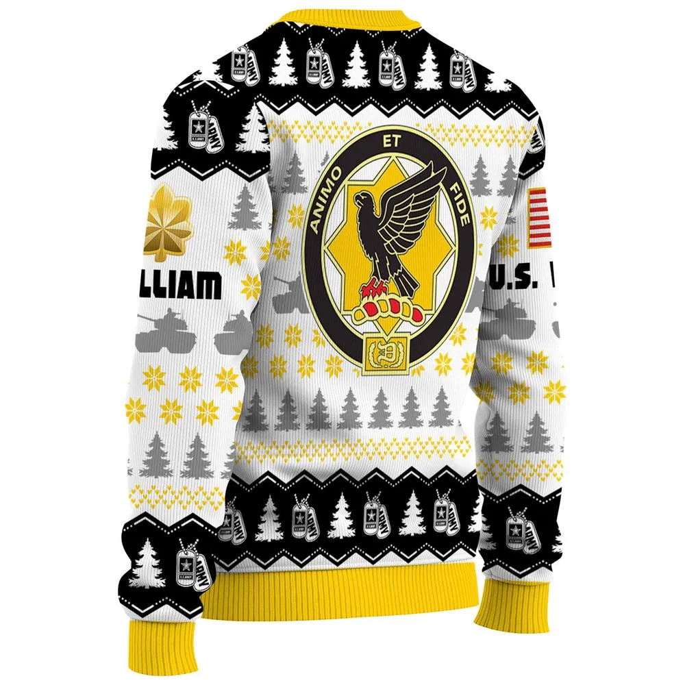 Military Christmas Ugly Sweater Custom All Branches Military Gift For Soldier Veterans K1702