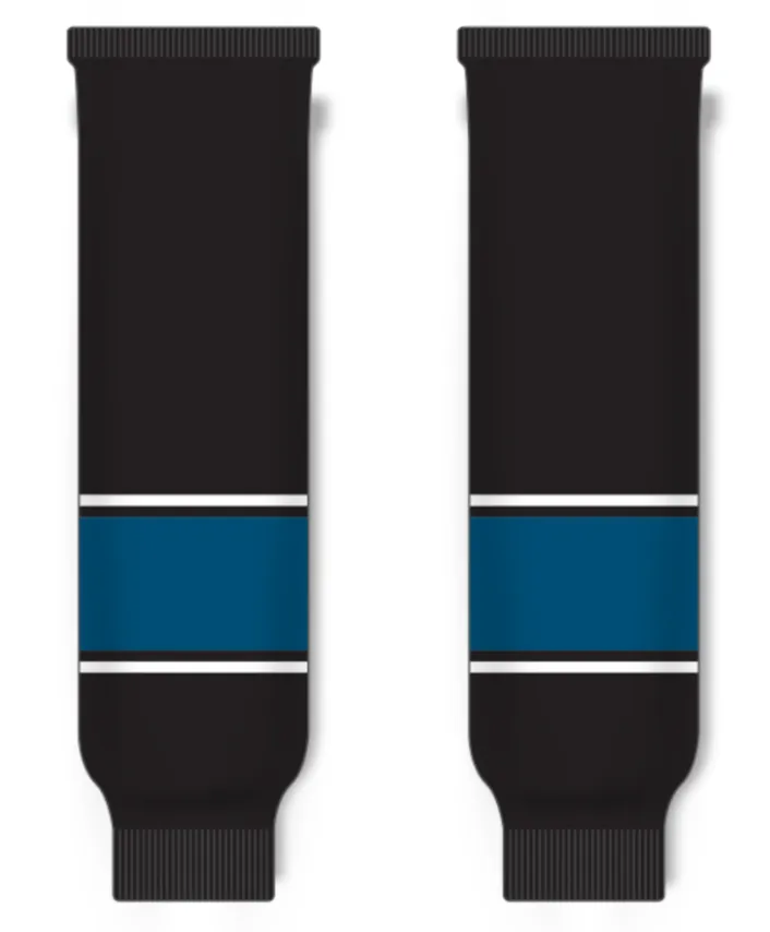 Modelline 2023 Columbus Blue Jackets Reverse Retro Black Knit Ice Hockey Socks