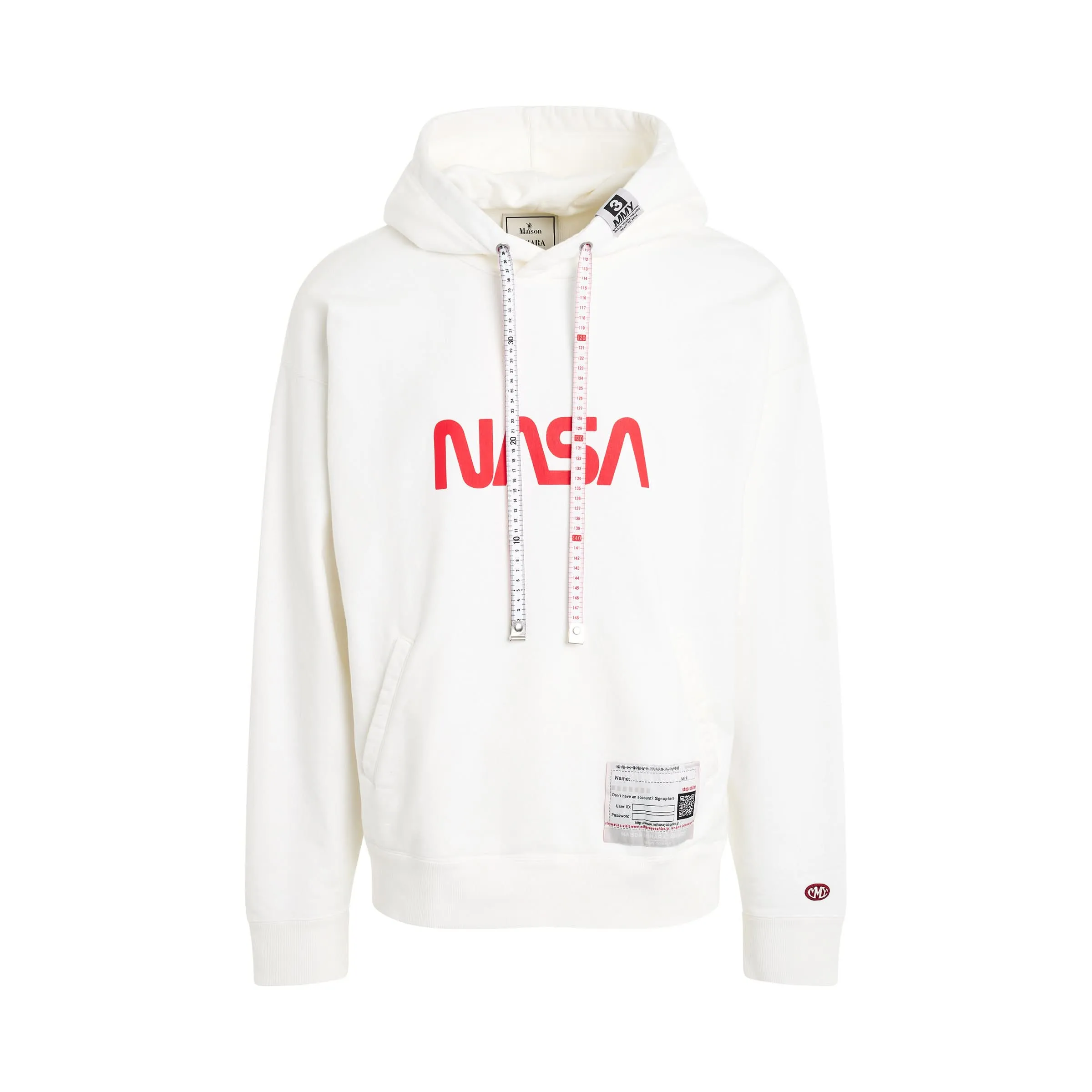 Nasa Printed Hoodie in White