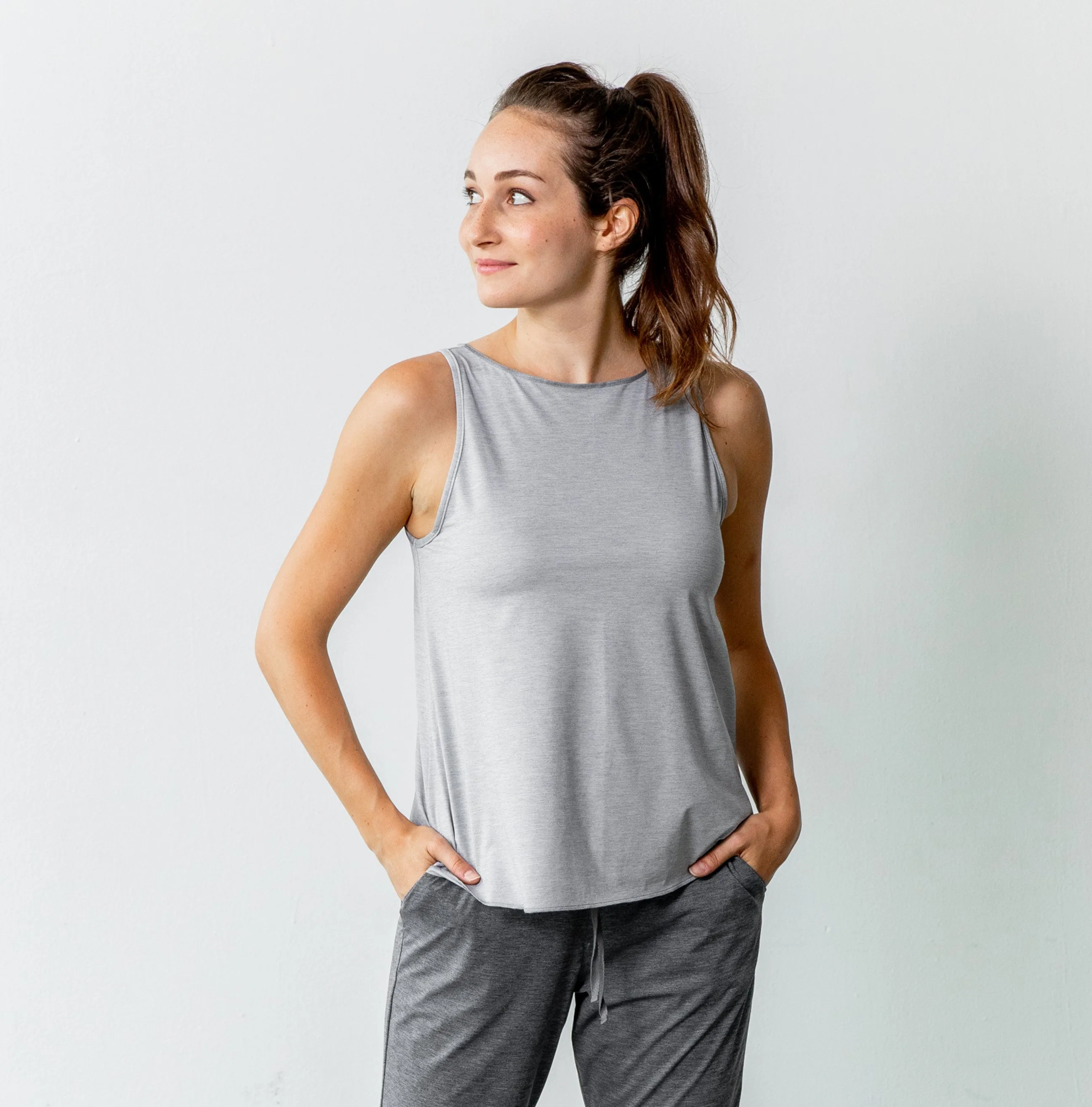 Neck Protector Tie-Tank Grey Heather