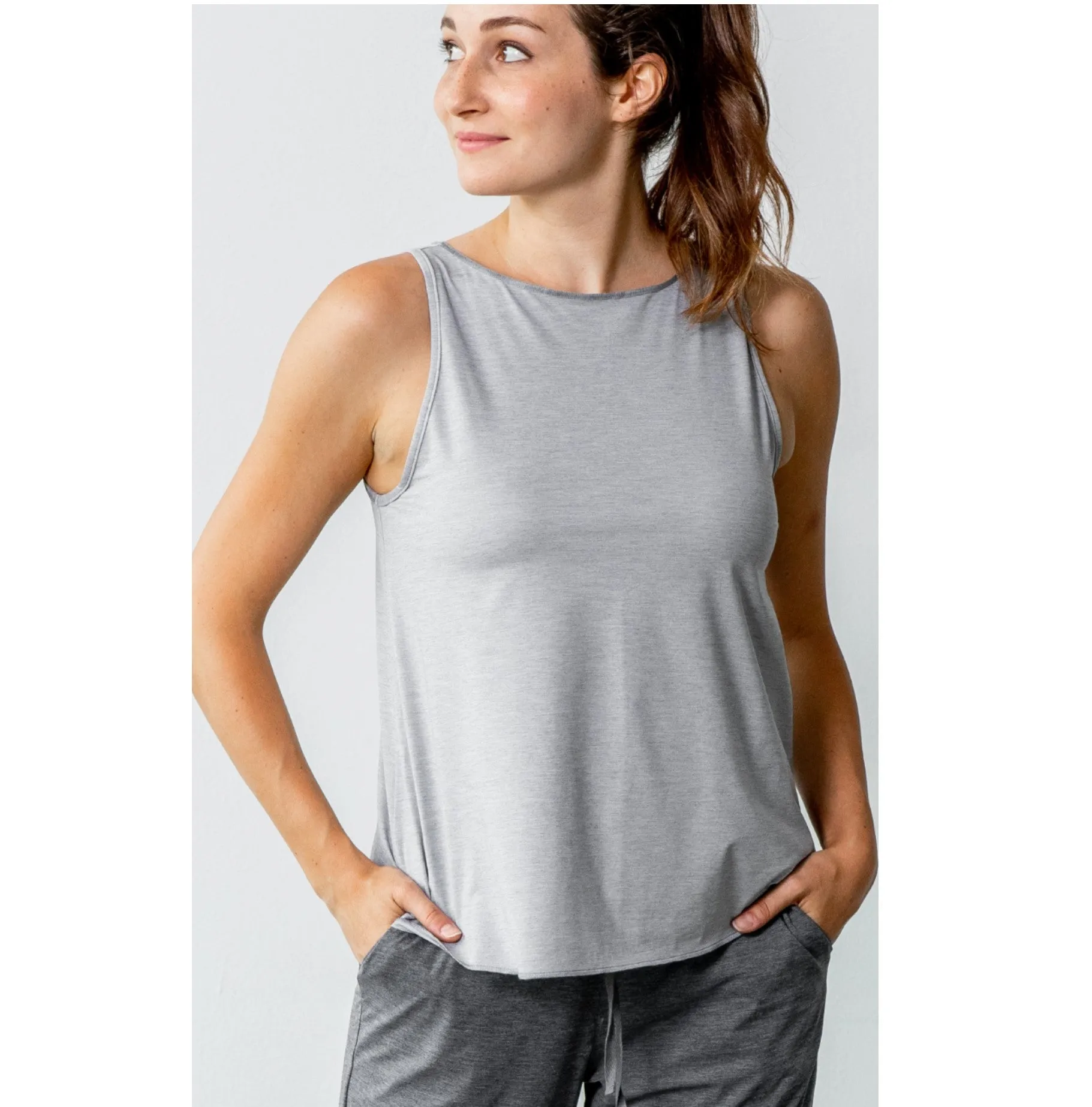 Neck Protector Tie-Tank Grey Heather