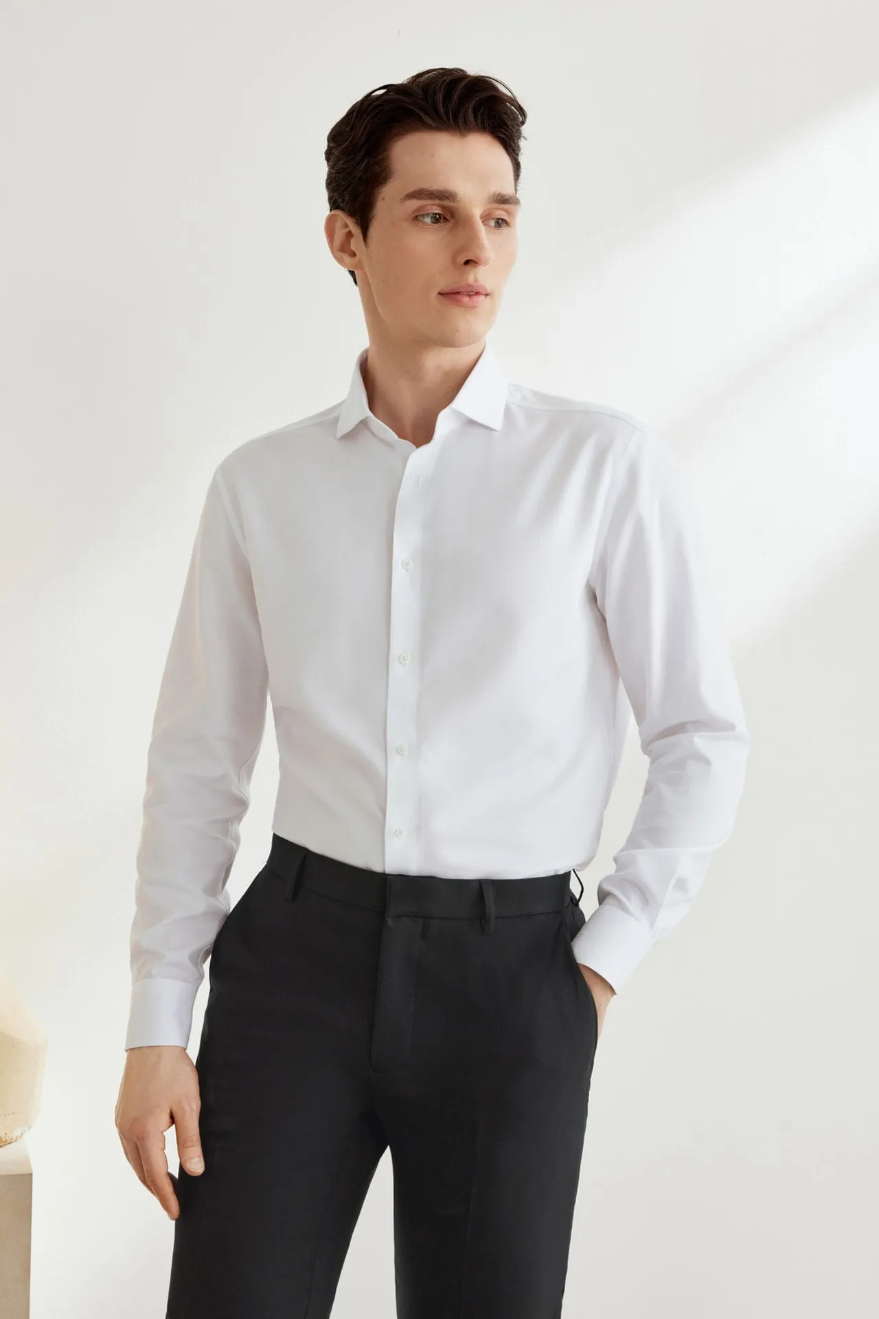 Non-Iron Super Soft Lyocell Blend Shirt in Smart Fit