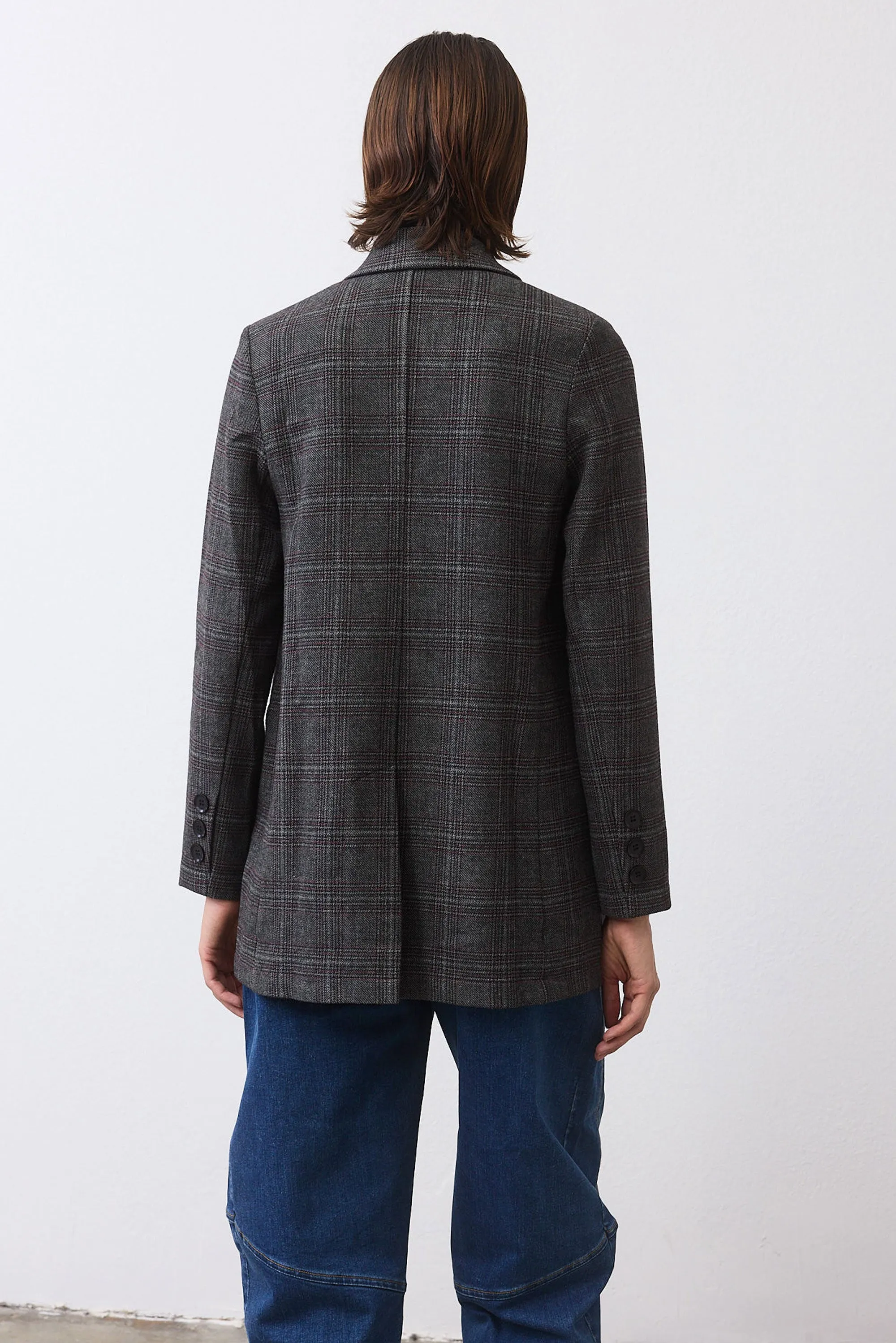 On the Clock Plaid Blazer