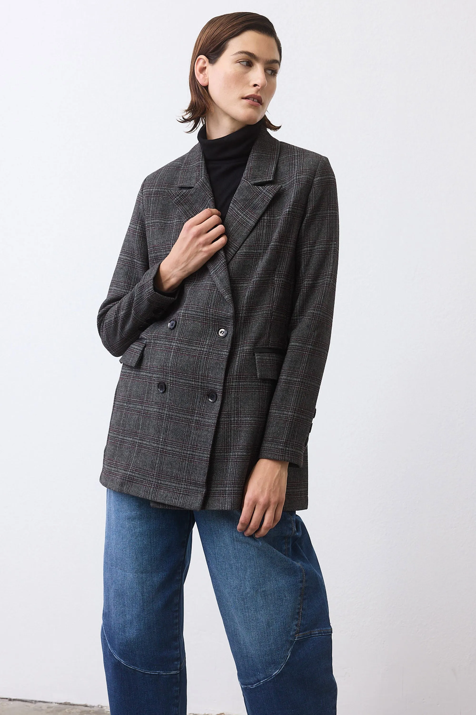 On the Clock Plaid Blazer