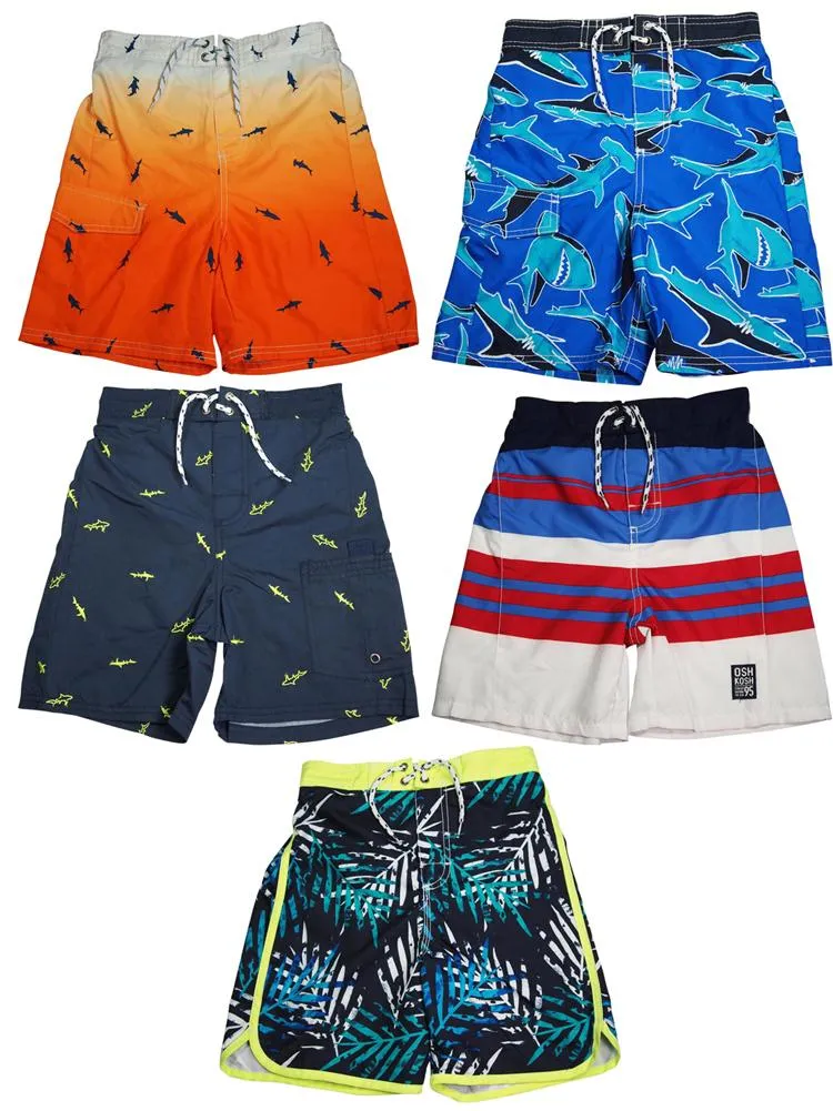 Osh Kosh B'gosh Boys Microfiber UPF 50  Swim Trunks 5 Colors / Patterns, 39906