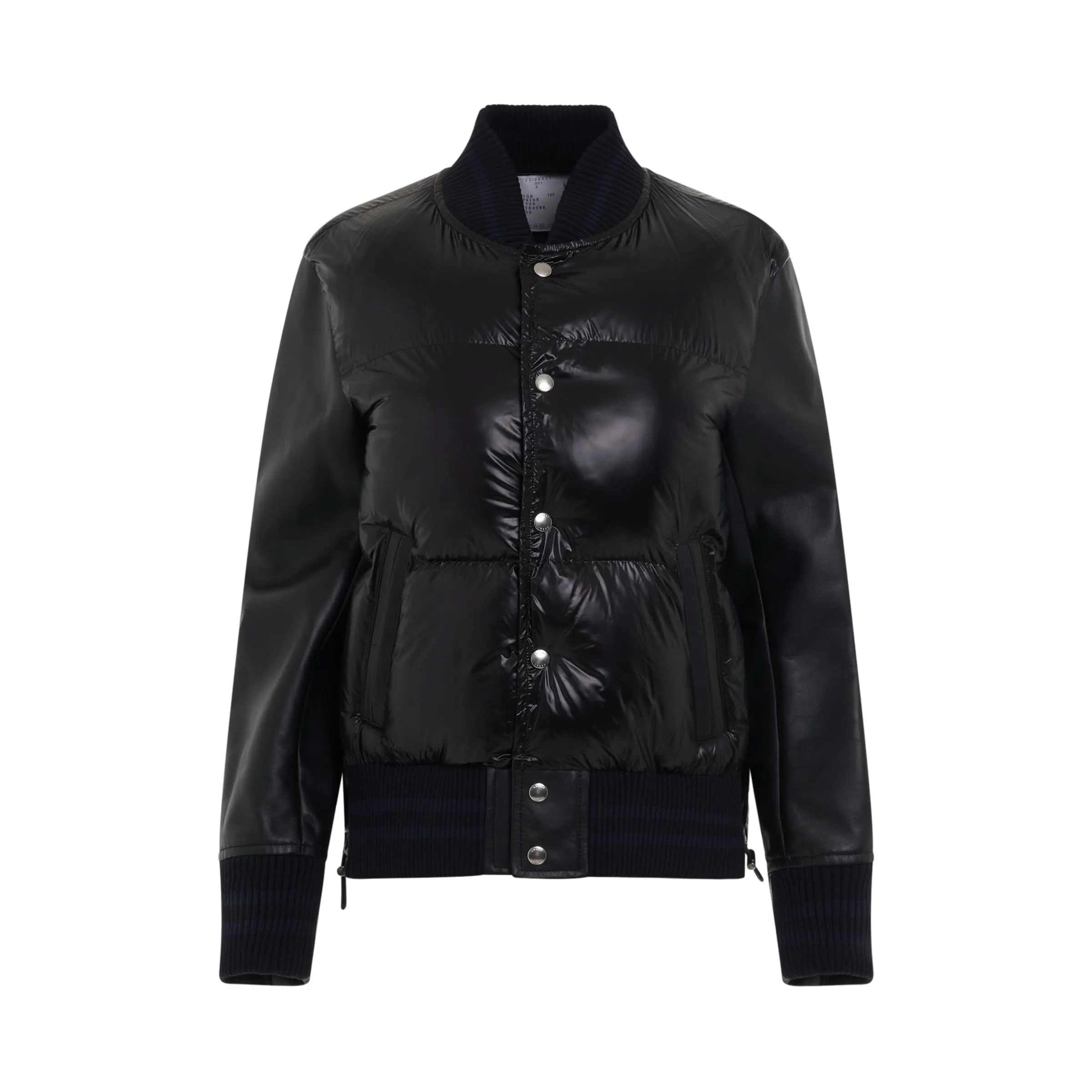 Panelled Quilted Bomber Jacket