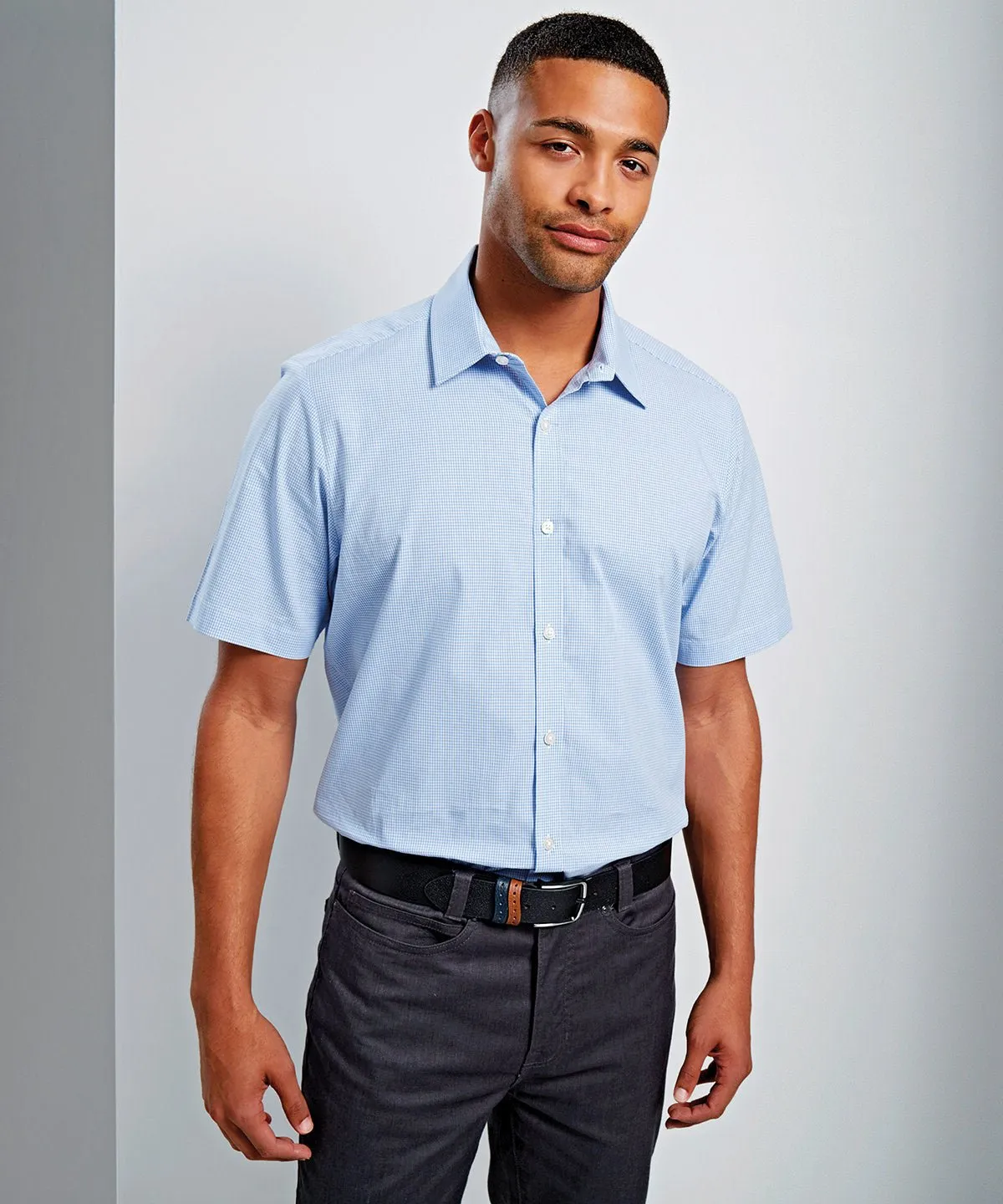 PR221 - Mens Microcheck Shirt