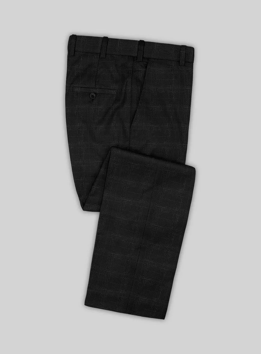 Reda Xime Black Checks Wool Suit