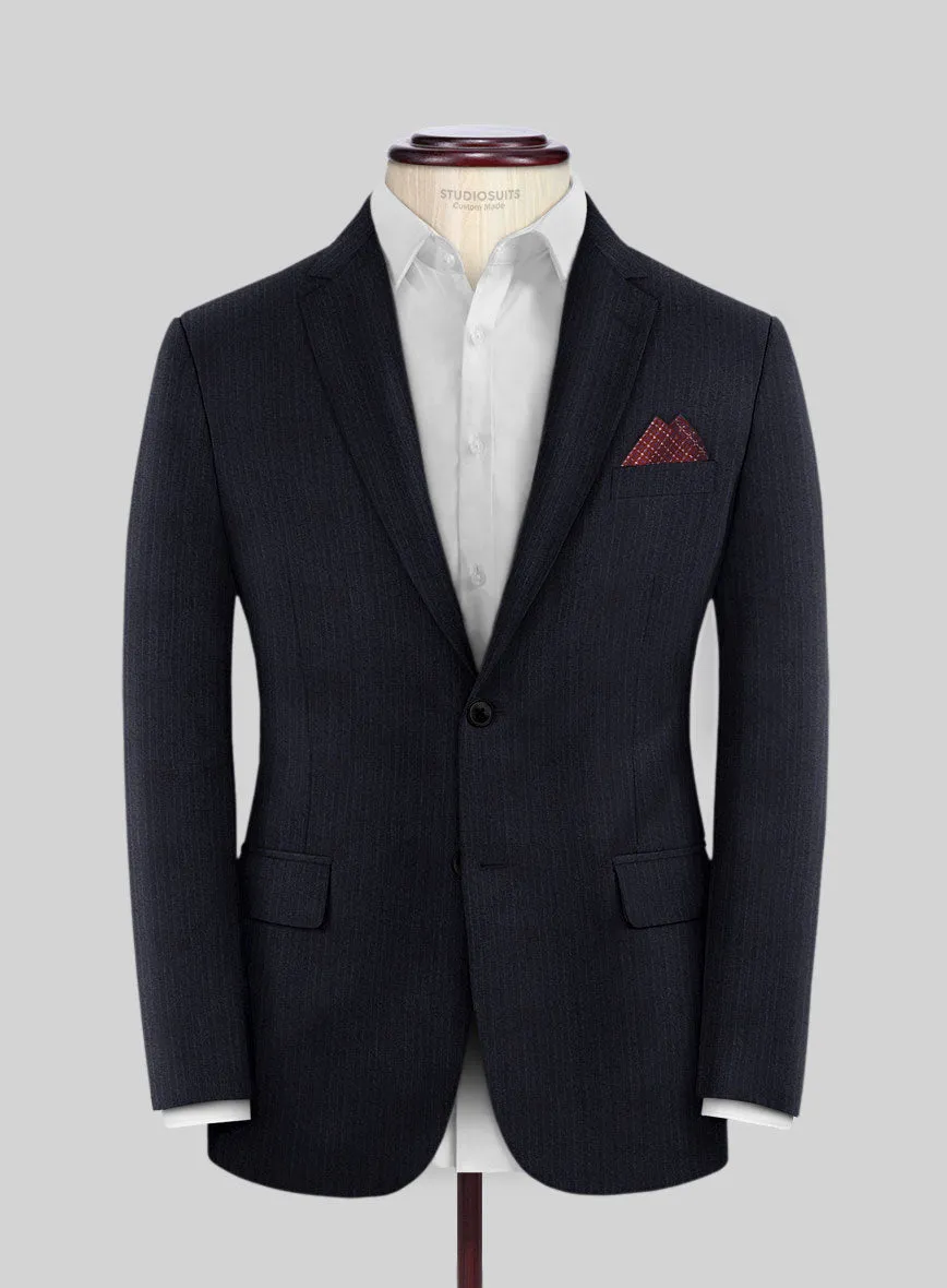 Scabal Sapphire Pinstripe Navy Wool Suit