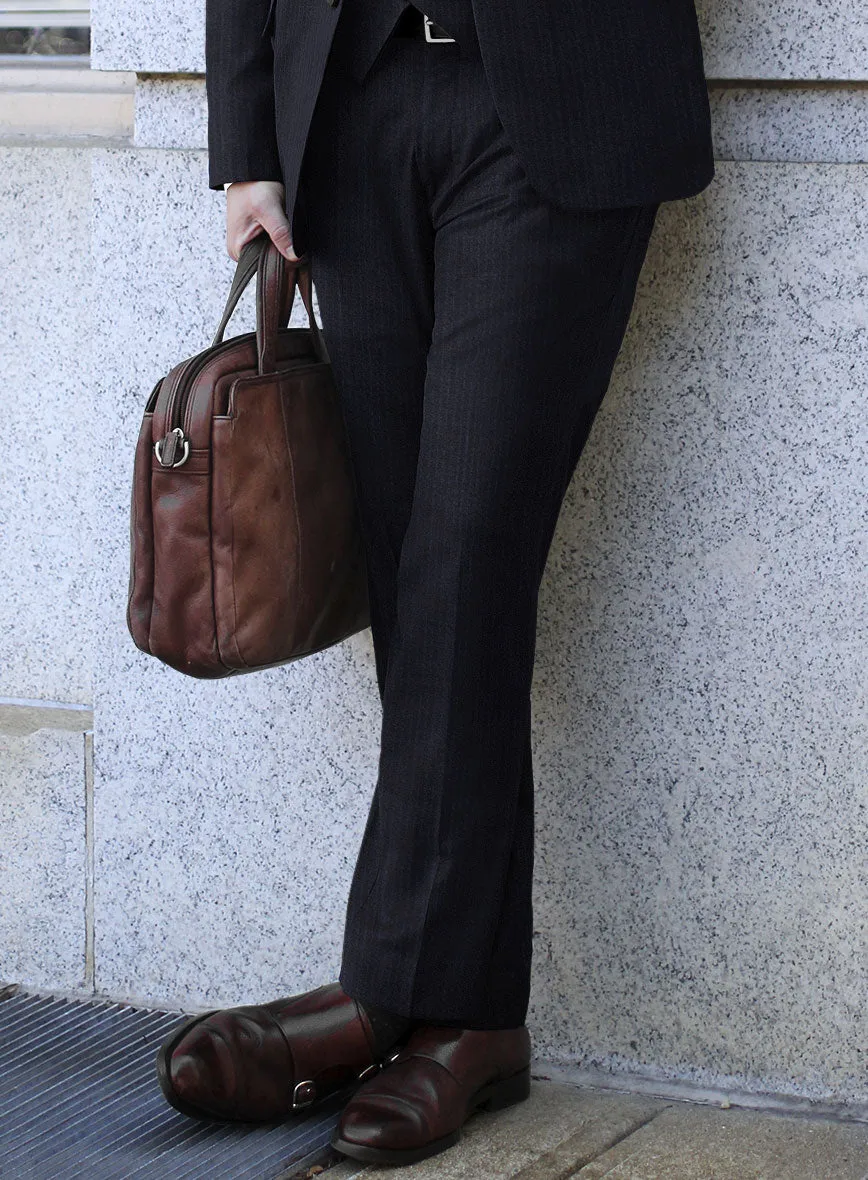 Scabal Sapphire Pinstripe Navy Wool Suit