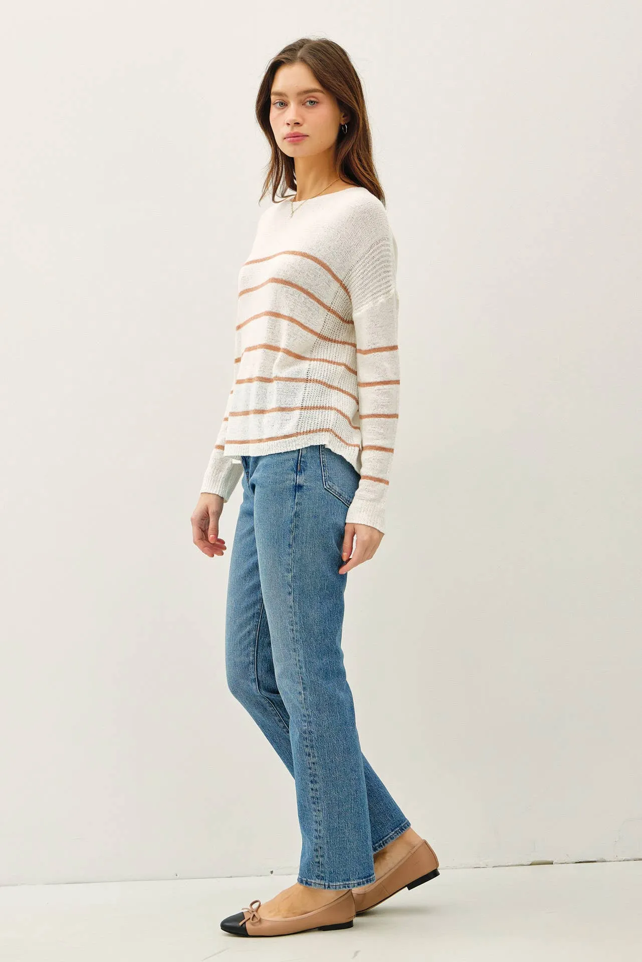 STRIPED LIGHTWEIGHT SWEATER