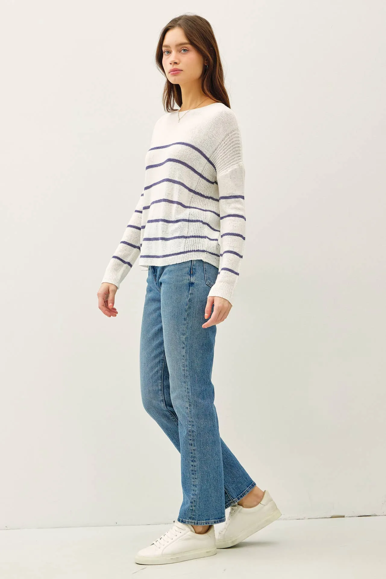 STRIPED LIGHTWEIGHT SWEATER